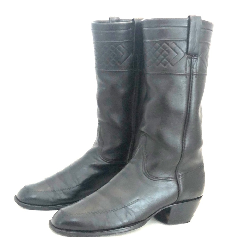 Lucchese Men’s Black Leather Dress Boot 10.5 D